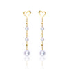 Heart Tincup Freshwater Pearl Earrings