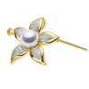 Plumeria Akoya Pearl Pendant/Brooch