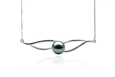 Twisted Wings Tahitian Black Pearl Pendant-Kyllonen