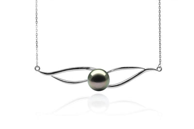 Twisted Wings Tahitian Black Pearl Pendant-Kyllonen