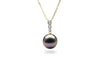 Graduated Diamond Black Pearl Pendant-Kyllonen