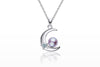 Crescent Moon Pearl Silver Pendant