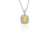 Halo Yellow Diamond Pendant-Kyllonen