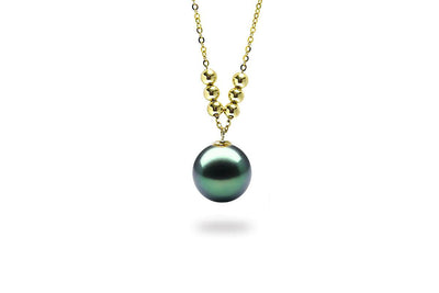 Golden Balls Black Pearl Pendant-Kyllonen