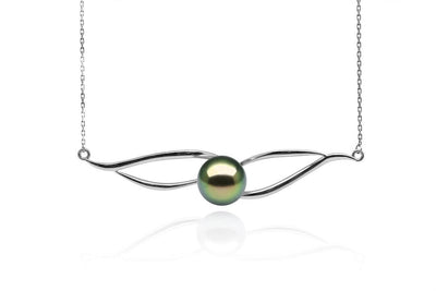 Twisted Wings Tahitian Black Pearl Pendant-Kyllonen