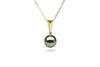 Baguette Black Pearl Pendant-Kyllonen