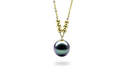 Golden Balls Black Pearl Pendant-Kyllonen