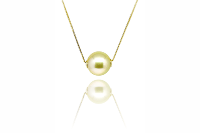 Solo Gold Pearl Necklace-Kyllonen