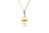 Graduated Diamond South Sea Gold Pearl Pendant-Kyllonen