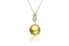 Square Knot South Sea Gold Pearl Pendant