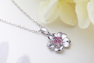 Cherry Blossom Silver Pendant Scene