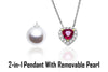 Heart Shaped Ruby Pearl Pendant-Kyllonen