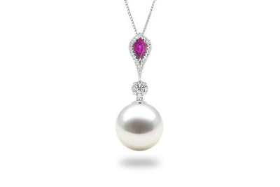 Aurora South Sea White Pearl Pendant-Kyllonen