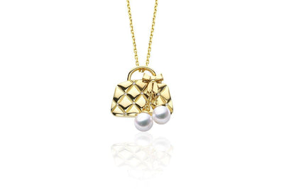 Royal Quilted Handbag Pearl Pendant-Kyllonen